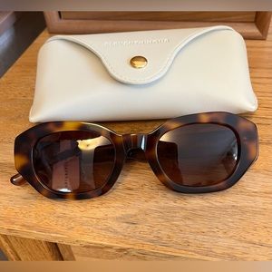 Anthropologie NEW sunglasses brand Eleventh Hour oval shape brown color